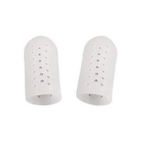 HEALLILY Big Toe Cap Protective Cover for Corns Calluses Blister Ingrown Toenail and Reduce Friction 1 Pair (White)