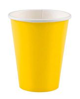 Sunshine Yellow Paper Cups| 9 oz. | Pack of 8| Party Supply