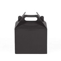 12CT (1 Dozen) Small Biodegradable Kraft/Craft Favor Treat Gable Boxes (Small, Black)