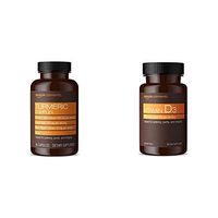 Amazon Elements Turmeric Complex, 400mg Turmeric Curcumin, 140mg Ginger, 10mg Black Pepper, 65 Capsules (2 Month Supply) & Vitamin D3, 5000 IU, 180 Softgels, 6 Month Supply