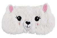 iscream Fun, Furry and Colorful Satin-Lined Embroidered Glama Llama Sleep Mask for Girls