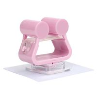 Ouniman Mop Holder, White, Decorate Damage Free, Clip for Umbrella, Home Hangger for Wall, Easy On, Easy Off - Pink