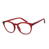 MARE AZZURO Reading Glasses +2.75 Stylish Readers +275 for Women Round Red Reader 2.75