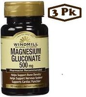 Magnesium Gluconate 500 Mg 90 Tb - From Windmill PAck of 3