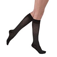 JOBST UltraSheer Diamond Pattern 15-20 mmHg Knee High Compression Stockings, Closed Toe, Small, Classic Black