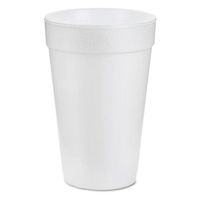 Drink Foam Cups, 16 Ounces, White, 40 Bags of 25 Per Carton