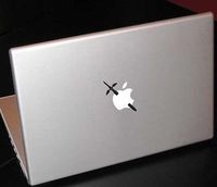 Adventure Time Sword Macbook Tablet Art - Black Vinyl Decal for 13" Macbook