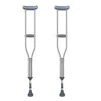 Huapa Crutches Freely Retractable Non-Slip Walker Shock Absorption Total Length 132-152 cm 178-190 cm Applied to Height (2Pcs, M)