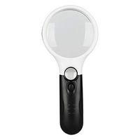 Hand-held Magnifier with 3 LED Lights 3X 45X Magnifying Glass Lens for Senior Reading, Crafts, Industrial Purpose and Jewelry Loupe