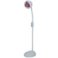 AALAMP 300W Infrared Heat Lamp 3 Bulbs Red Light Floor Stand Arthritis Blood Muscle Pain Relief Therapy Beauty Salon Time Setting Adjustable Temperature (White)