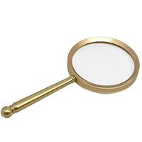 Gold Hand Held Magnifying Glass, 4 Inch Large Diameter Magnifying Glass 20 Times Aluminum Alloy Material HD Optical Lens LIXFDJ Vision Assisted Magnification