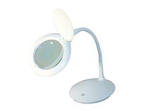 TekLine 39101B Desk Gooseneck 5" Magnifying Lamp, White 80-LED Daylight