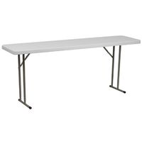 18''W x 72''L Granite White Plastic Folding Training Table [RB-1872-GG] Computer, Electronics