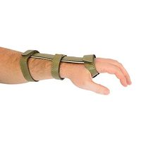 Sammons Preston Economy Wrist Support with Utensil Holder Pocket for Left Hand, Leather Covered Metal Wrist Splint & Kitchen Aid for Carpal Tunnel & Hand Injuries, Stabilize Left Wrists, Large 3.5"