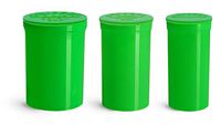 Green Polypropylene Pop Top Child Resistant Vials- 19 Dram (225 Bottles)