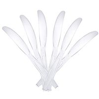 Netko Heavyweight Clear Plastic Knife – Disposable Knives Heavy Duty Cutlery Utensils 300 Pack