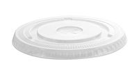 Fineline Super Sips 3198FLS 98mm PET Flat Lid with Slot, Clear