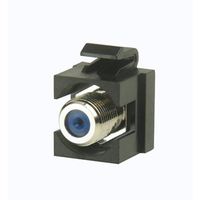 C2G Black Keystone Recessed F-Conn 75 Ohm KSFCNR-00