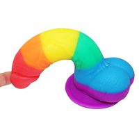DJKFHIU 7.64Inch Silicone Soft-Dîldɔ Real Touch Toys - for Women Beginners DJKFHIU (Color : Rainbow)
