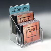 Displays2go CD10HD Set of 4 Tabletop CD Display Racks