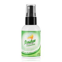 Flushie Pre-Toilet Sprays 2-Ounce Bottle, Unscented Toilet Spray, Bathroom Deodorizer, Poop Spray, Before You Go Spray, Perfect for Travel 2oz