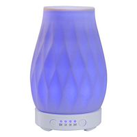 Essential Oil Diffuser Matte Hand-Crafted Whisper-Quiet Ultrasonic Ceramic Humidifier for 7 Color Changing Light,Waterless Auto Shut-Off for Aroma Diffuser 100ML(White)