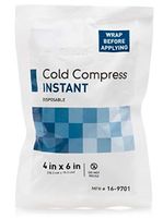 Case of 24 Instant Cold Disposable Ice Packs 4 x 6. First Aid Cold Compress for Travel. Ice Wraps Great for Minor Pain, Burns, strains, toothaches, contusions, or Insect Bites.