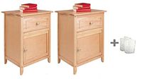 Winsome Eugene Accent Table, Clear Lacquer, 2 Pack + Freebie