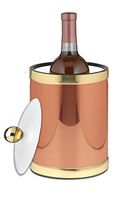 Kraftware 76156 Vinyl And Mylar Ice Bucket With Lucite Cover, 2 Quart, Copper and Brass