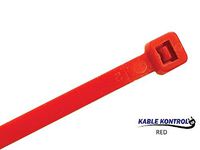 11" Color Cable Ties, 50 lb. Test, (100 Pack - All One Color) (Red)