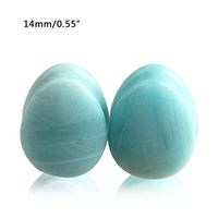 Natural Stone Teardrop Ear Plugs Tunnel Ear Expander Stretcher Piercing Jewelry For gift Womans Trendy Unique Creative Elegant Cheap | Types - Amazonite 14mm
