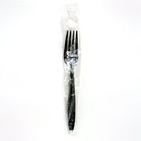 Empress Heavy Weight Plastic Fork Black Wrapped 1000 per case