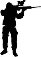 Ranger Products Military Soldier Infantry War Decal Window Laptop Sticker (White Color Decal) - Die Cut Decal Bumper Sticker for Windows, Cars, Trucks, Laptops, Etc.