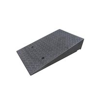 Black Wheelchair Ramp，Heavy Duty Threshold Ramp for，Rubber Curb Ramp Parking Lot Car Ramp Factory Transportation Loading Ramp (Size: 50 80 16cm)
