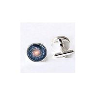 Spiral Galaxy Cufflinks,Outer Space Milky Way Astronomy Nebula Art Cufflinks,Spiral Galaxy Jewelry Cufflinks