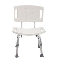 Hmhope Bath Chair with Backrest Rectangular Grip Hole Lightweight Aluminum Height Adjustable Elder Product
