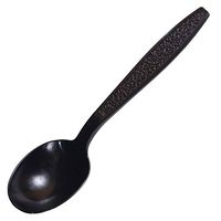 Daxwell Plastic Soup Spoons, Heavy Weight Polystyrene (PS), Wrapped, Black, 5.75", A10000962 (Case of 1,000)