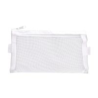 Transparent Mesh Simple Pencil Pencils, Highlighters, Gel Pen, Markers and other School Supplies Case - Student Pencil Cases Nylon School Office Supplies (B)