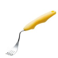 YxnGu Plastic Handle Swivel Spoon/Fork - Adaptive Eating Utensils with Easy-to-Grip Handles for Limited or Weak Grasp for Independent Eating (Color : Fork)