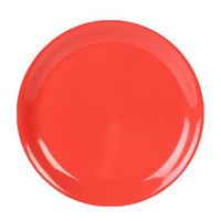 Yanco MS-109RD Mile Stone Narrow Rim Round Plate, 9" Diameter, Melamine, Orange Red Color, Pack of 24