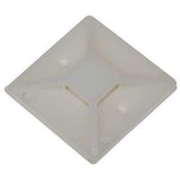 Cable Tie Mounting Pad, 4-Way, Natrl, PK100