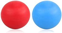ProChosen 2 Pack Massage Lacrosse Balls for Sore Muscles, Shoulders, Neck, Back, Foot, Body, Deep Tissue, Trigger Point, Muscle Knots, Yoga and Myofascial Release (Blue Red)