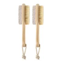 Healifty 2pcs foot brush callus remover scrubber dead skin remover bristle exfoliator