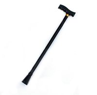 XIZH Trekking Pole-1MM Thick Aluminum Alloy Retractable Walking Stick Adjustable Height Old Man Cane Slip Elderly Trekking Pole,Black