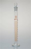 Lab Glass Cylinder with Stopper 100ml Graduated New