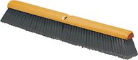 Carlisle 4501323 Flo-Pac Flagged Fine Floor Sweep, Polypropylene Bristles, 18" Block Size, 3" Bristle Trim, Gray