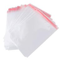 STOBOK Self Adhesive Plastic Bag,Cellophane Bag for Bakery,Cookie,100pcs,15 x 24cm