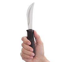 OXO Good Grips Rocker Knife Built Up Adaptive Utensil is Non-Weighted. Comfortable Non-Slip Handle with Stainless-Steel Blade for Weak Hands, Arthritis, Stroke, Parkinsons, Disabilities or the Elderly