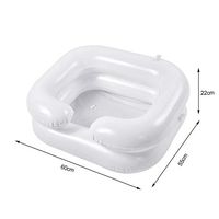 Eilane Portable Sink for Washing Hair Inflatable PVC Wash Basin Foldable Safe Health Shampoo Bowl for Disabled Elder People Pregnancy Post-Surgical Patient
