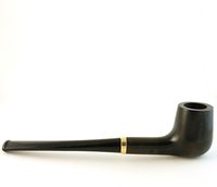 Ebony Dublin Tobacco Pipe - Model No: London 19 - Hand Made from Pearwood Roots
